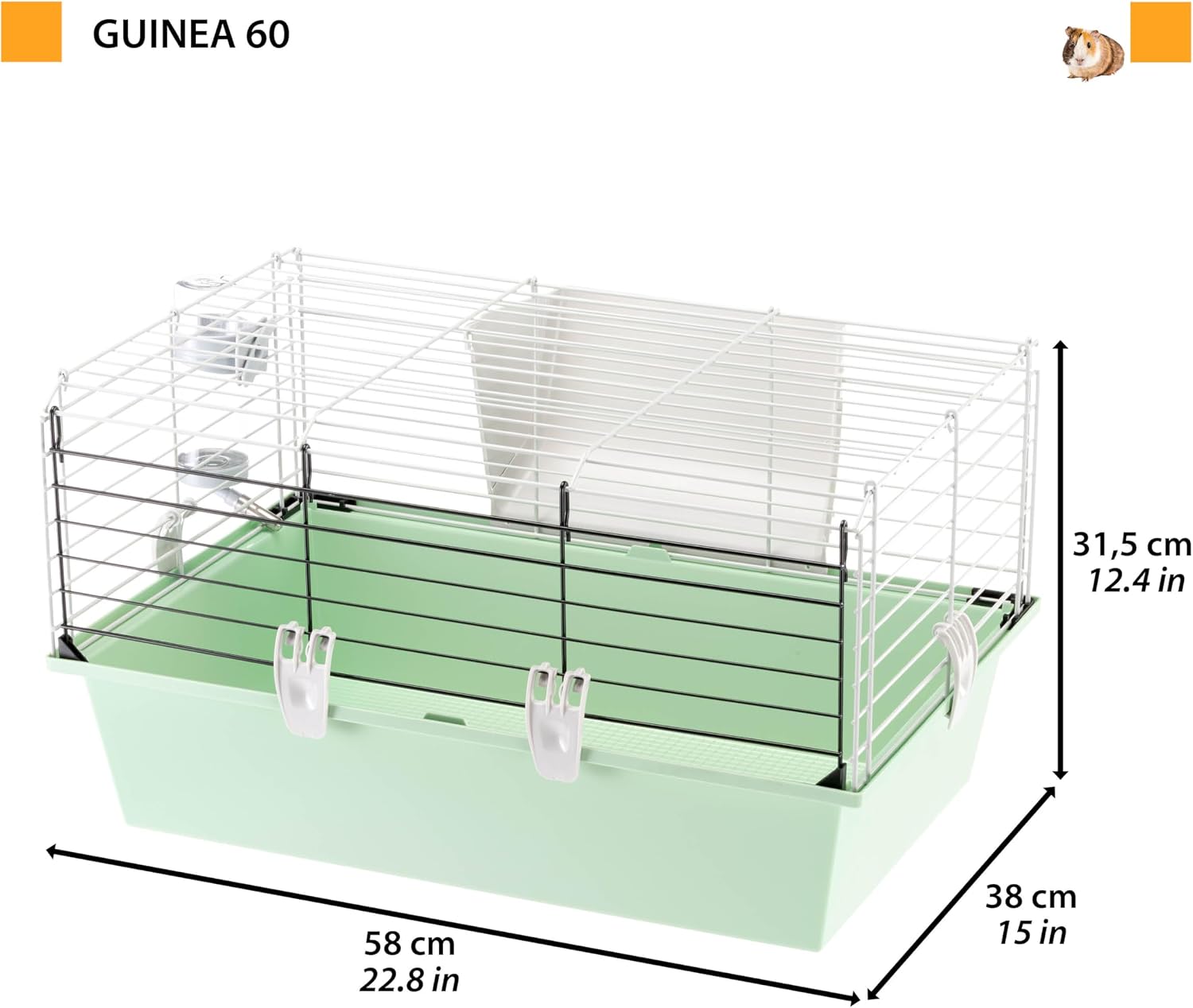 Thumbnail 2 de Ferplast Cage Cochons d'Inde 58 x 38 x 31,5 cm 🐹
