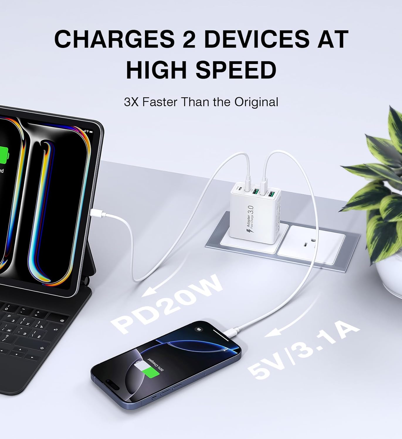 Thumbnail 2 de 2-Pack 60W USB-C Wall Charger ⚡