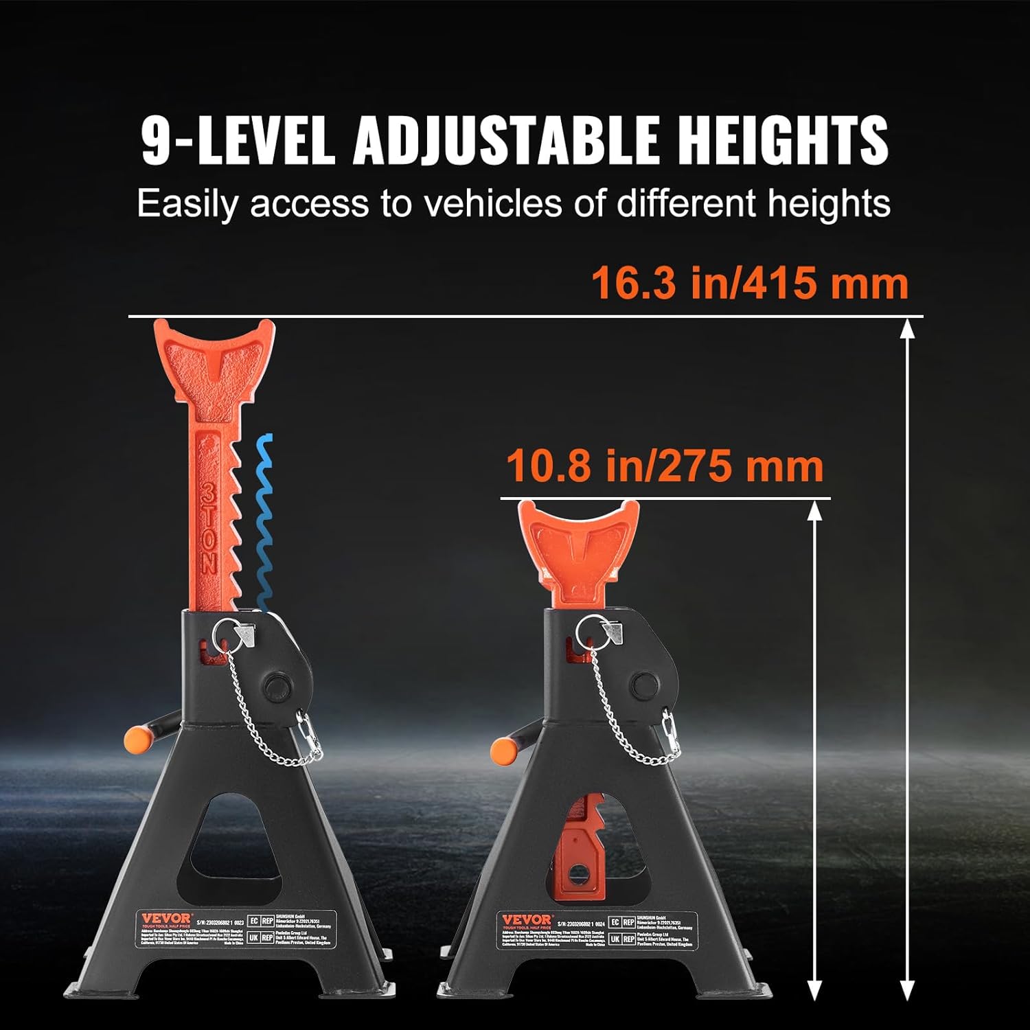 Thumbnail 4 de VEVOR 3 Ton Jack Stands