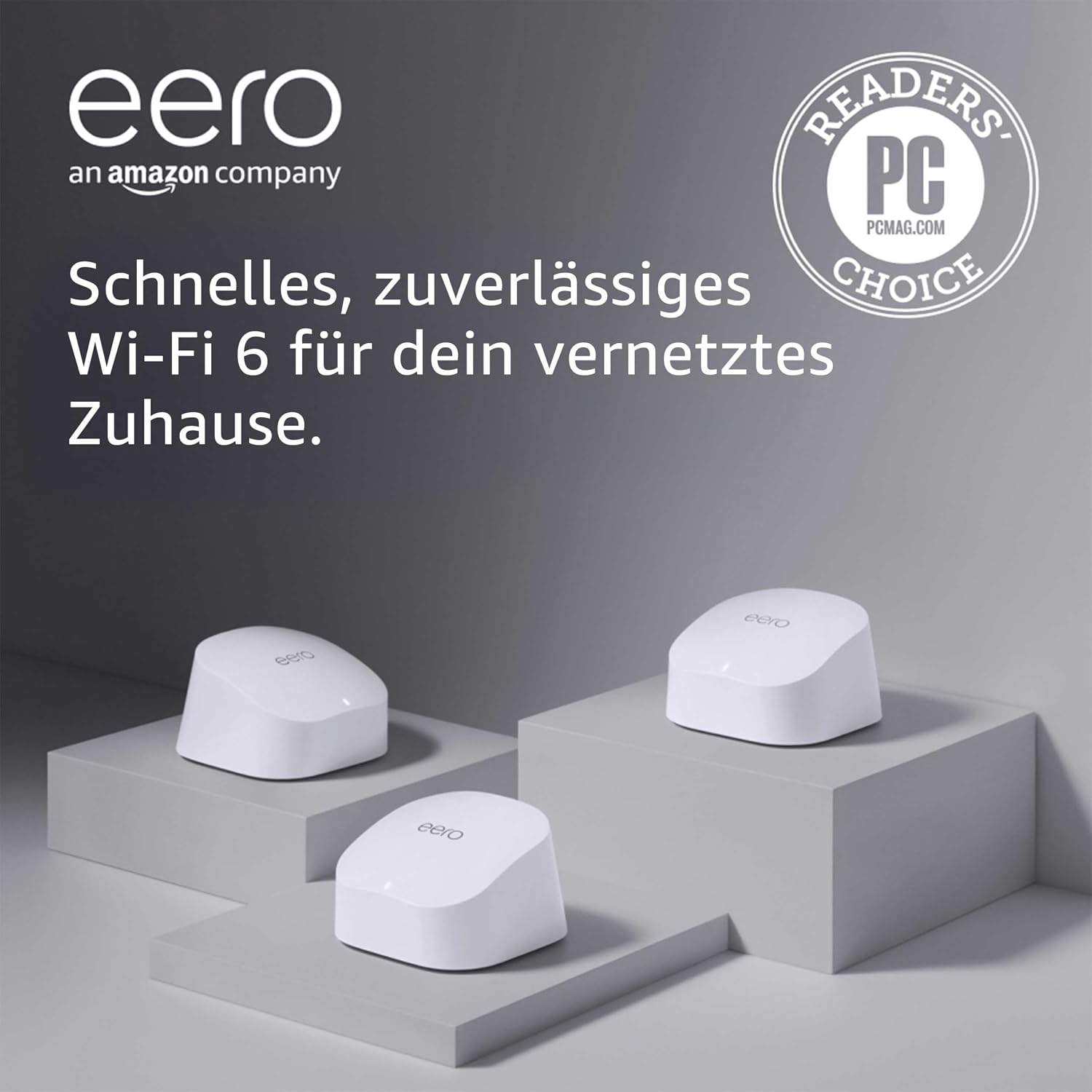 Detalle de Amazon eero 6 Mesh-WLAN-Router Dreierpack 500 Mbit/s