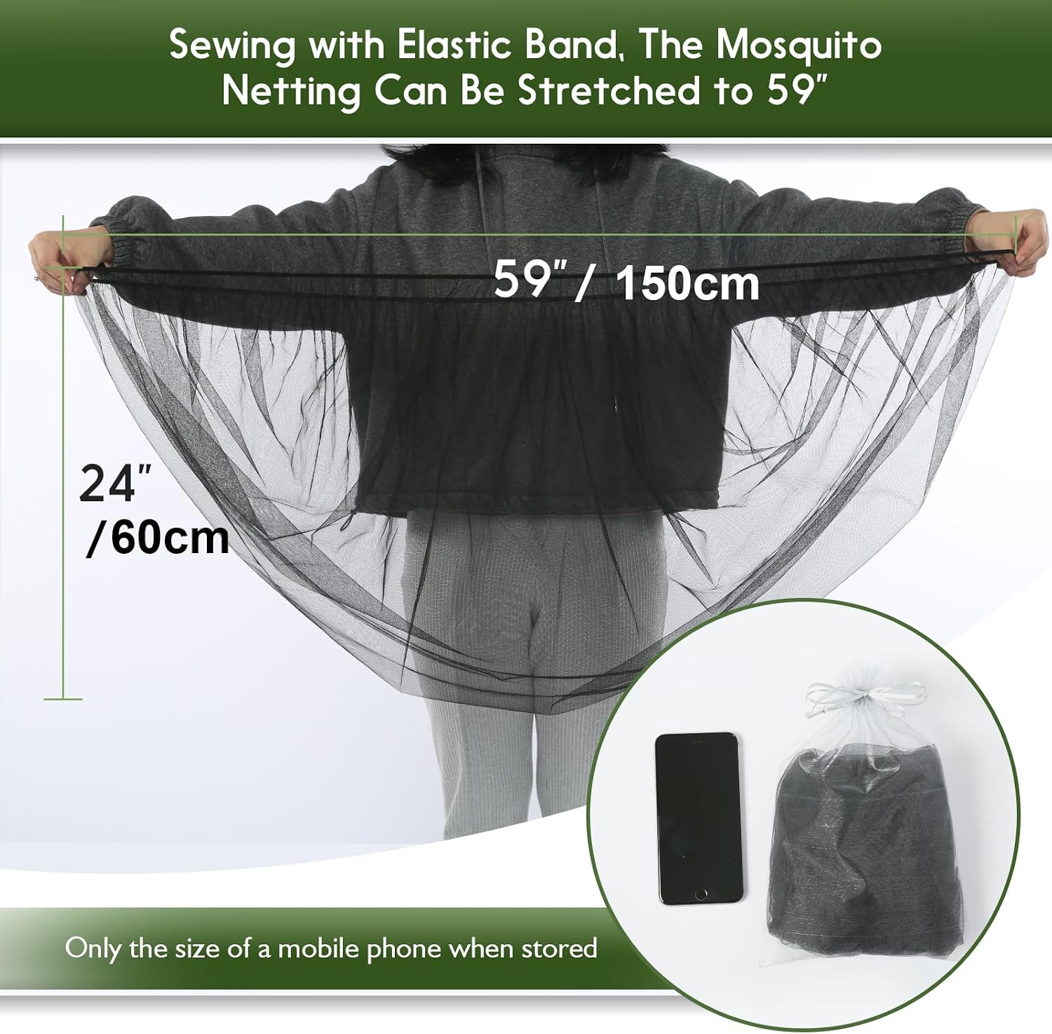 Detalle de AMORBASE Stroller Mosquito Net, 2-Pack