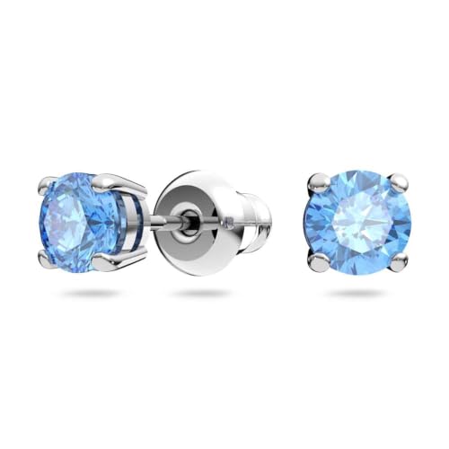 Thumbnail 7 de Swarovski Set Una Round Blu Placcato rodio – Orecchini a lobo e collana