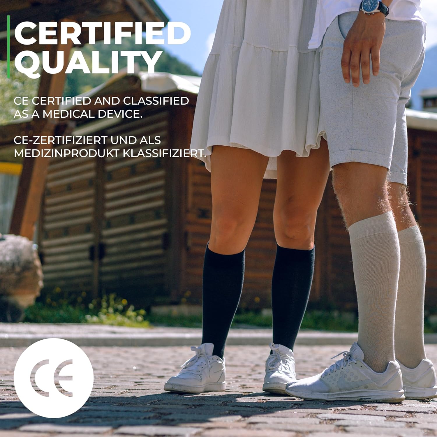 Thumbnail 6 de Medizinische Kompressionsstrümpfe mit Silberfäden (60% Bio-Baumwolle) – graduiert 15–20 mmHg