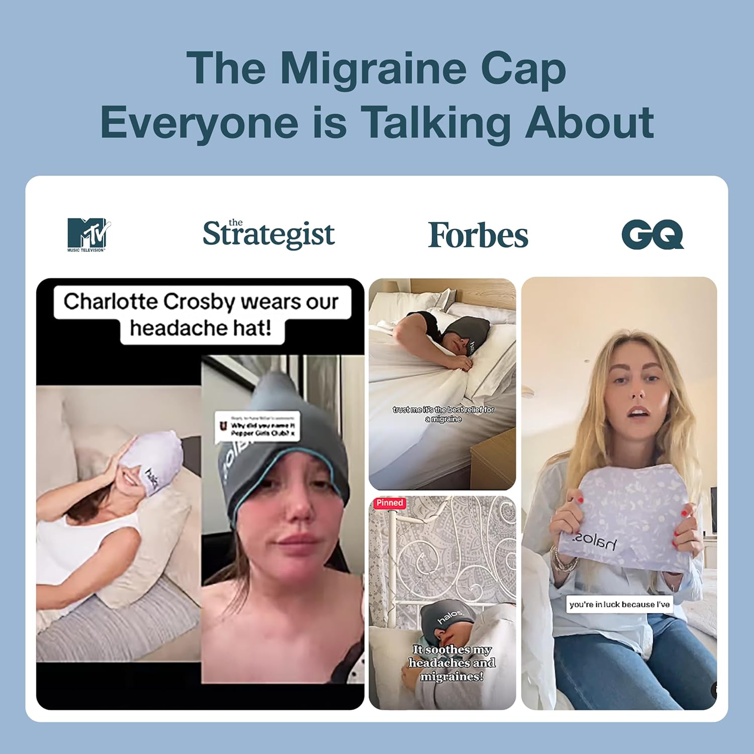Thumbnail 3 de MyHalos Migraine Relief Cap: 30% Thicker, 2X More Cooling Gel for Prolonged Cold Therapy
