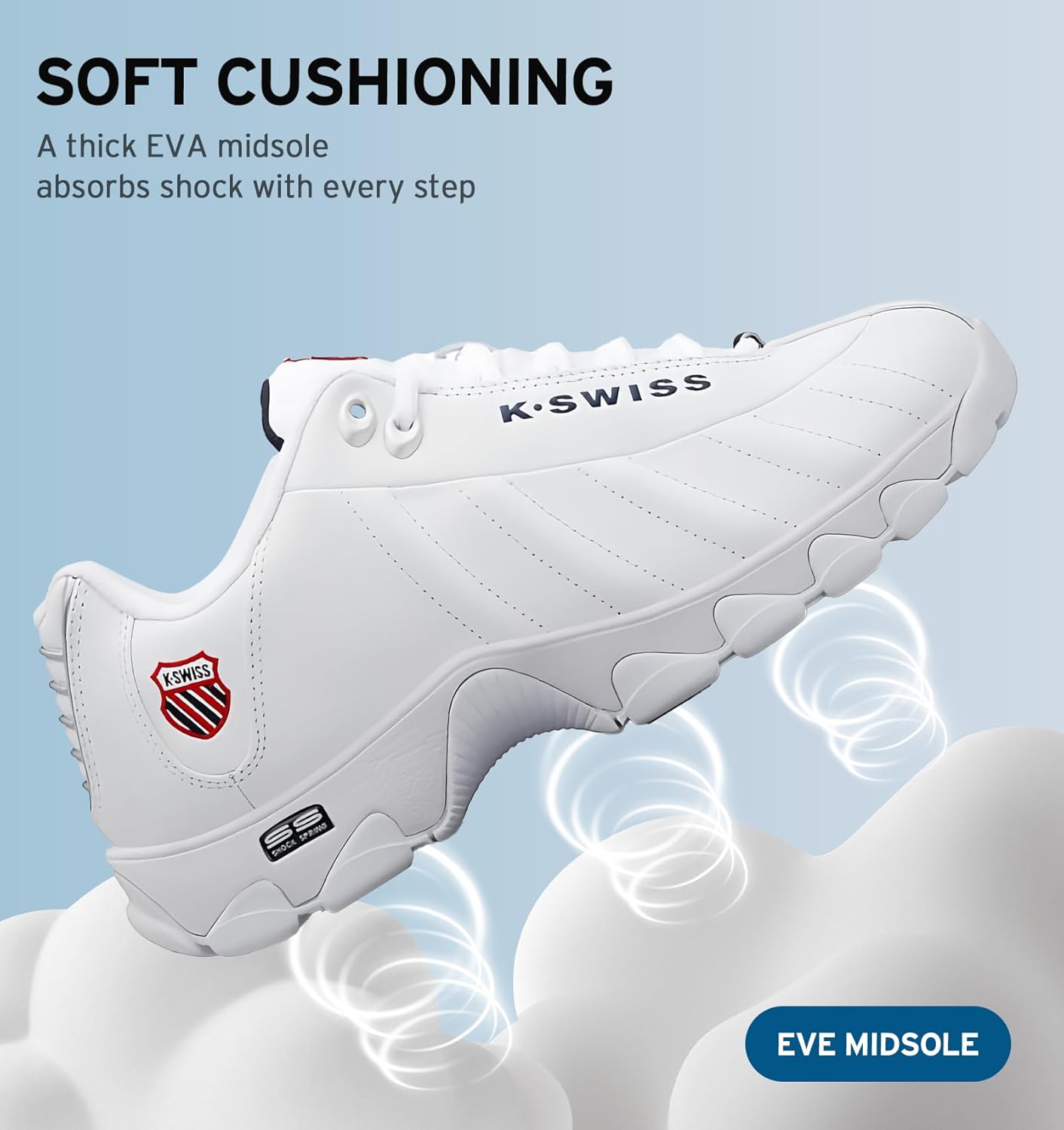 Thumbnail 4 de K-Swiss ST329 CMF wide leather walking shoes