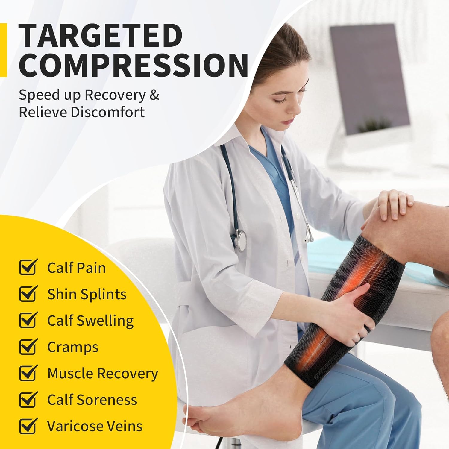 Thumbnail 6 de CAMBIVO Calf Compression Sleeve 2-pack