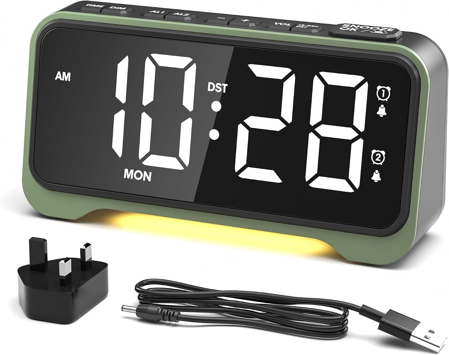 Detalle de ROCAM Alarm Clock Beside for Heavy Sleepers & Teens
