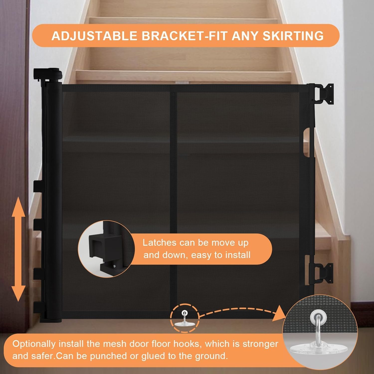 Thumbnail 3 de 3M Extra Wide Retractable Baby Gate (Up to 120" wide) for Kids & Pets