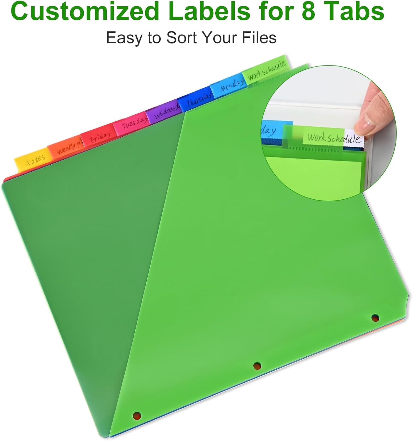 Detalle de 8-Tab Binder Dividers with Pockets