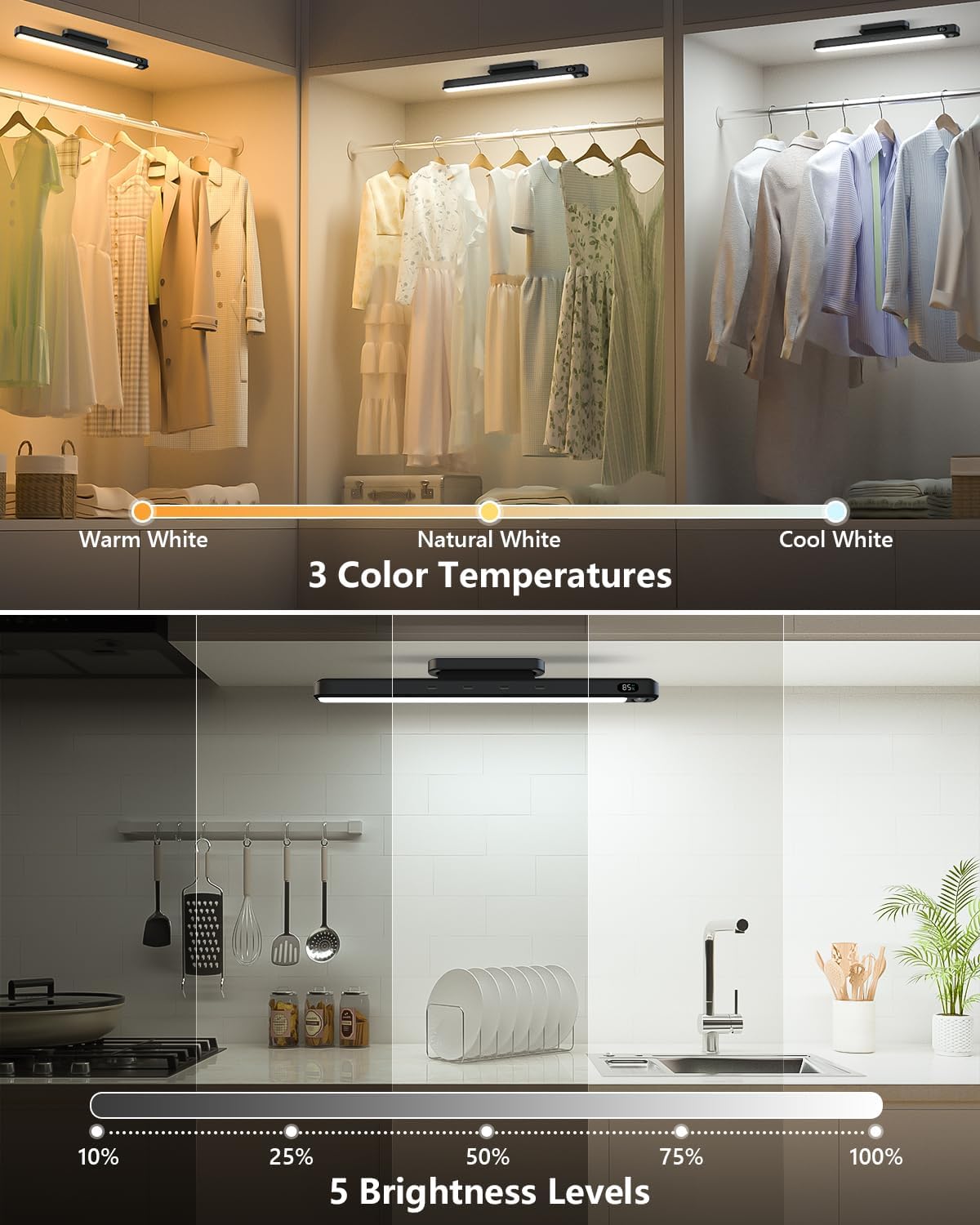 Thumbnail 3 de Ferswe 5W LED Unterbauleuchte Küche (akku, bewegungssensor, verstellbar)