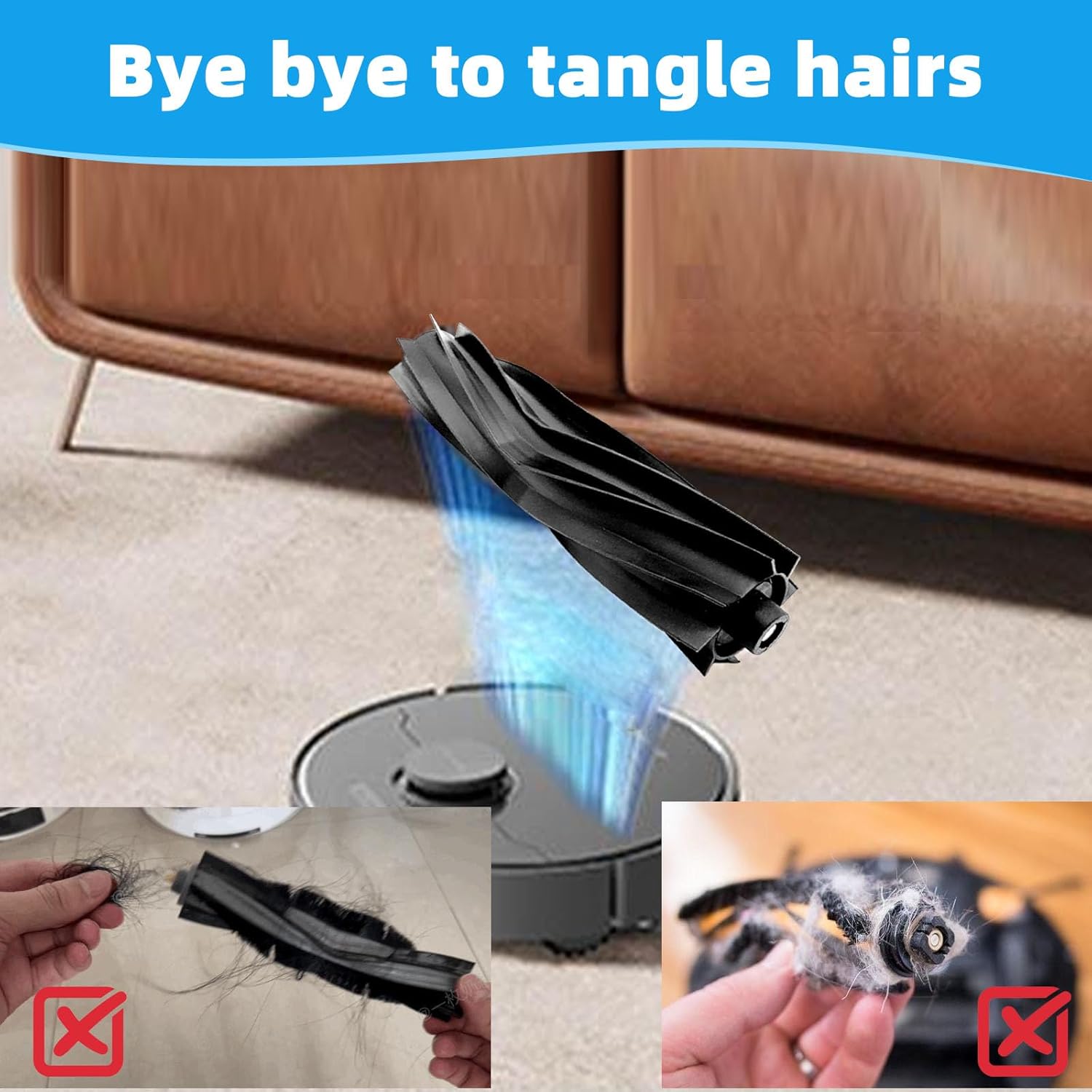 Thumbnail 4 de Ensemble brosse principale en caoutchouc et couvercle pour Ecovacs X1/X1e etc. – Yivy