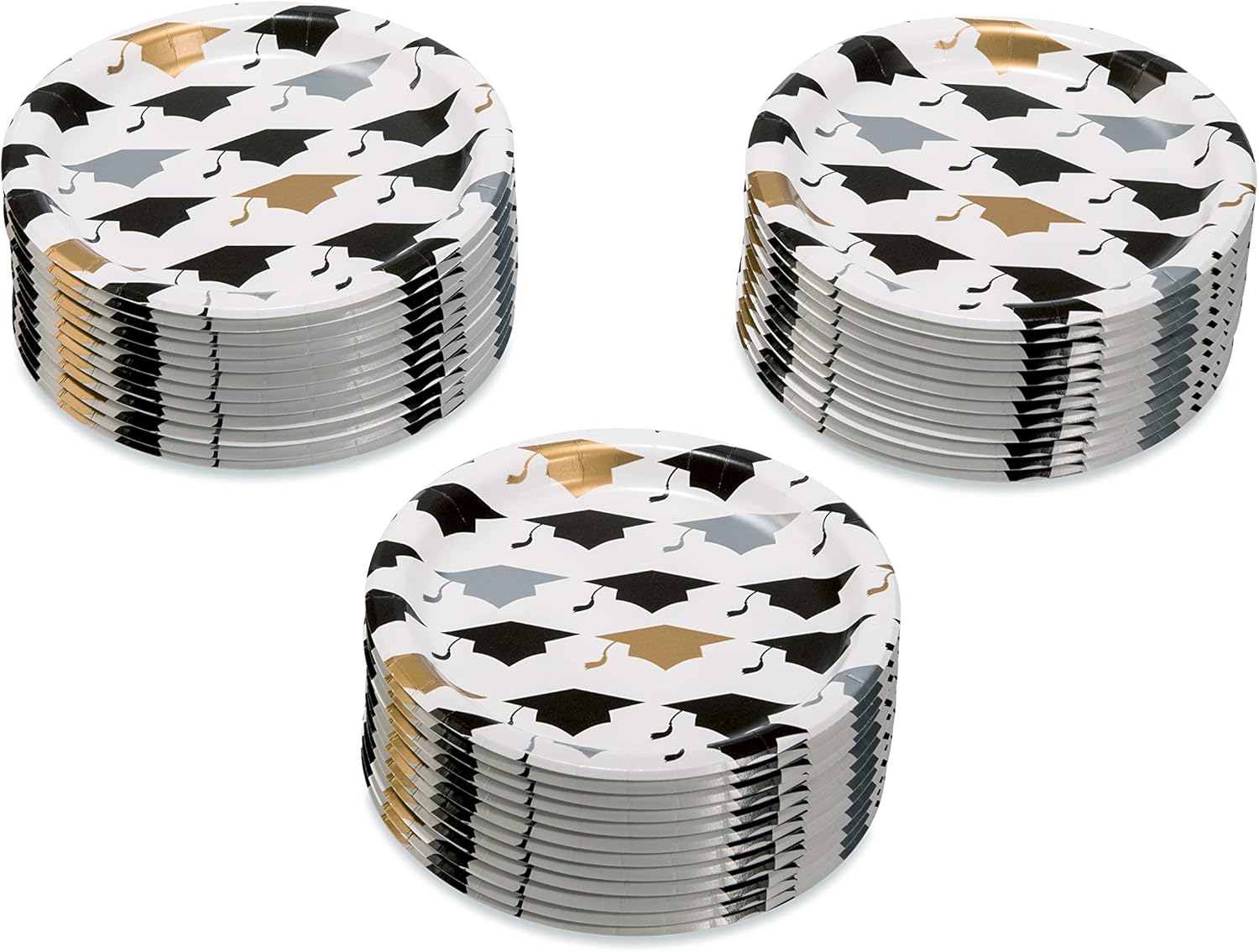 Detalle 2 de American Greetings Graduation Party Supplies, Paper Dessert Plates (36-Count)