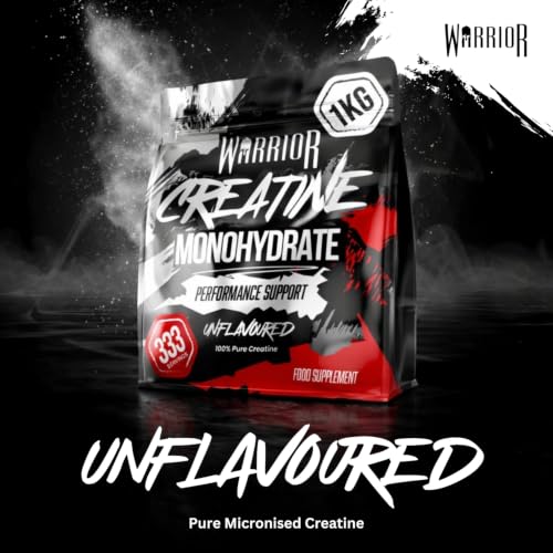 Detalle de Warrior Creatine Monohydrate Powder 1kg – Pure Micronised Creatine for Strength, Power and Muscle Growth