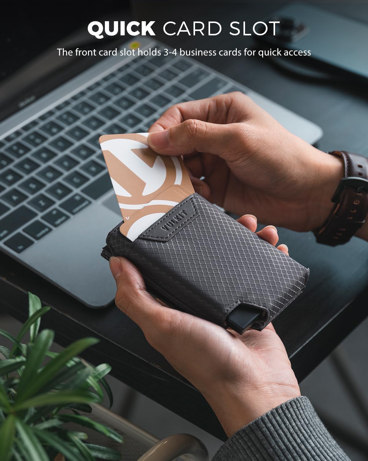 Detalle 2 de VULKIT bifold card wallet RFID 8 cards