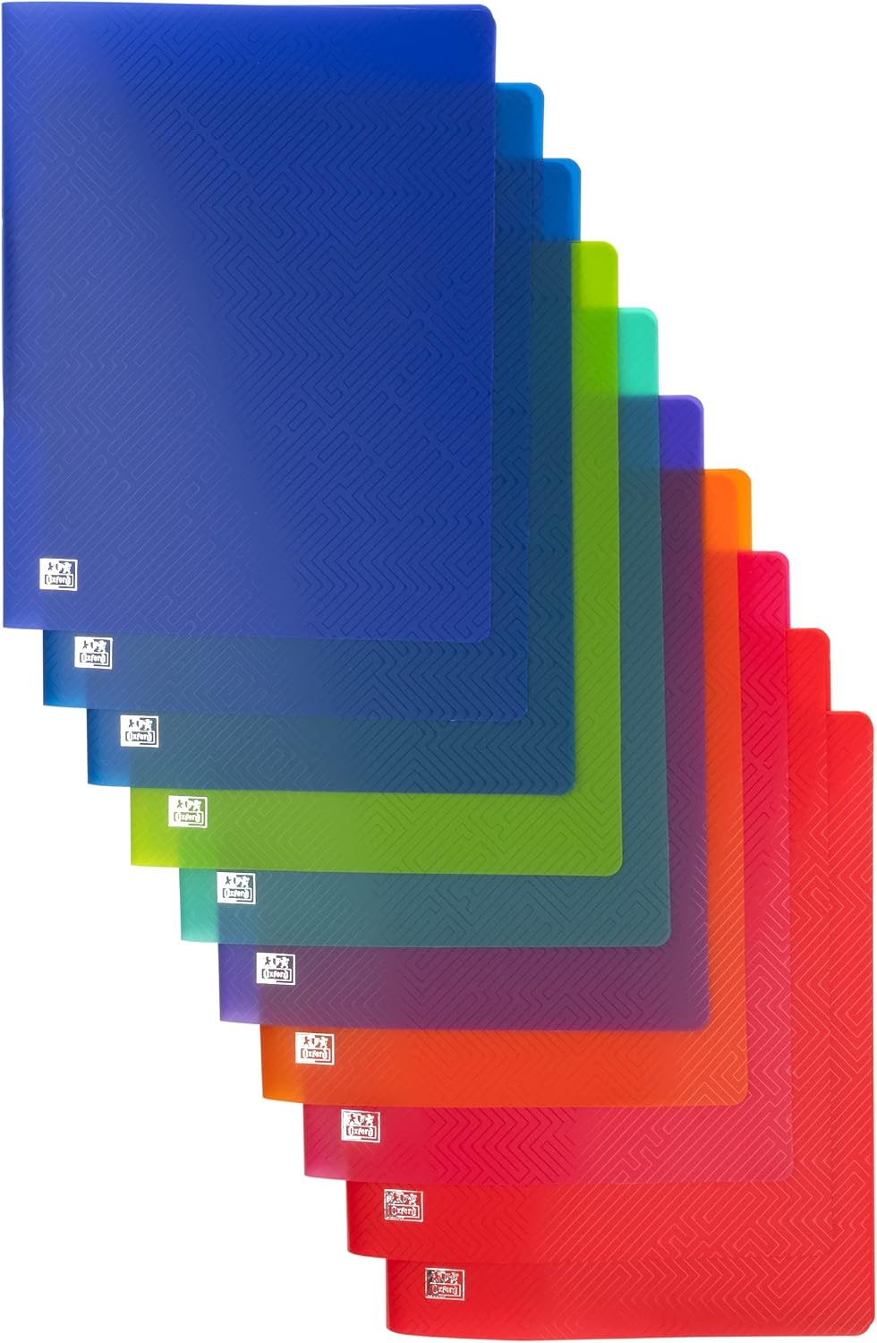 Detalle de Oxford URBAN Ringbuch A4, 2 cm Rücken, transluzent, 10 Stück – 8 Farben