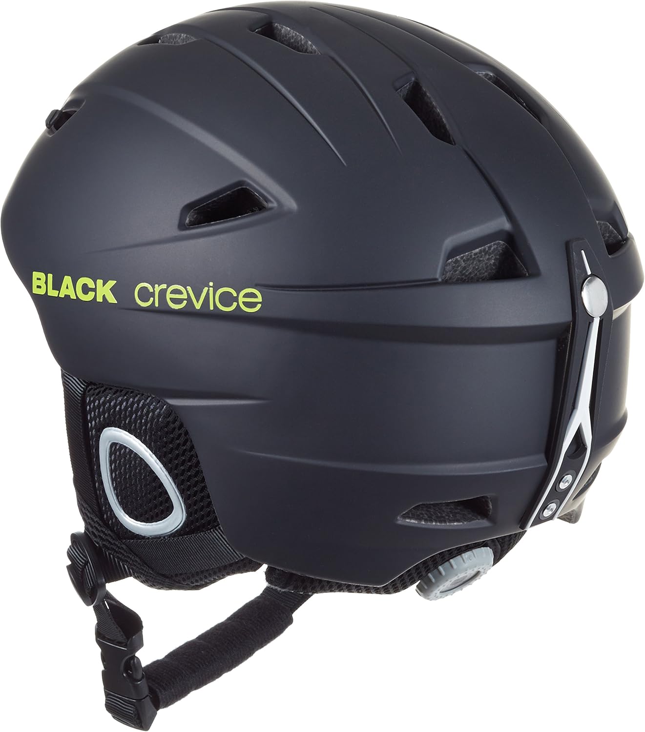 Detalle 2 de BLACK CREVICE Kitzbühel Casco da sci (Small, Nero/Giallo) – protezione affidabile e comfort quotidiano