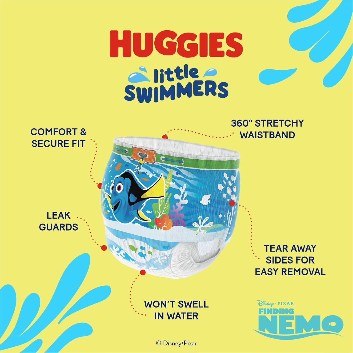 Thumbnail 3 de Huggies Little Swimmers Size 5-6 Swim Nappies (33 Pants) with Maximum Protection