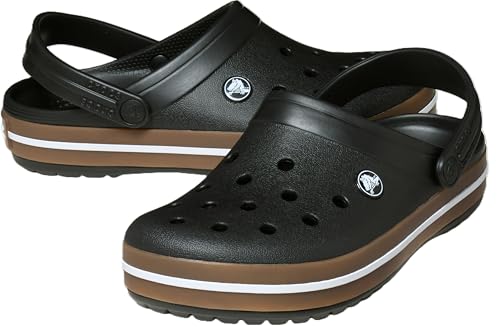 Detalle 2 de Crocs Crocband Gum Clog – leichter Unisex-Clog aus Croslite, Schwarz, EU 38-39