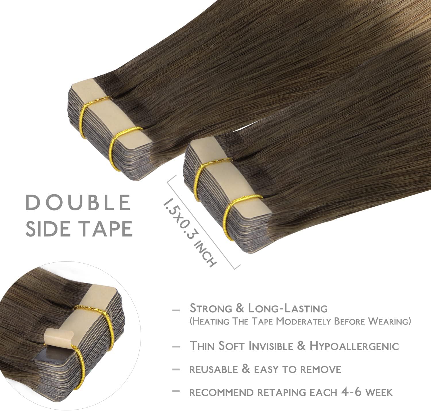 Detalle de WENNALIFE Extension Biadesive 45 cm 20pz