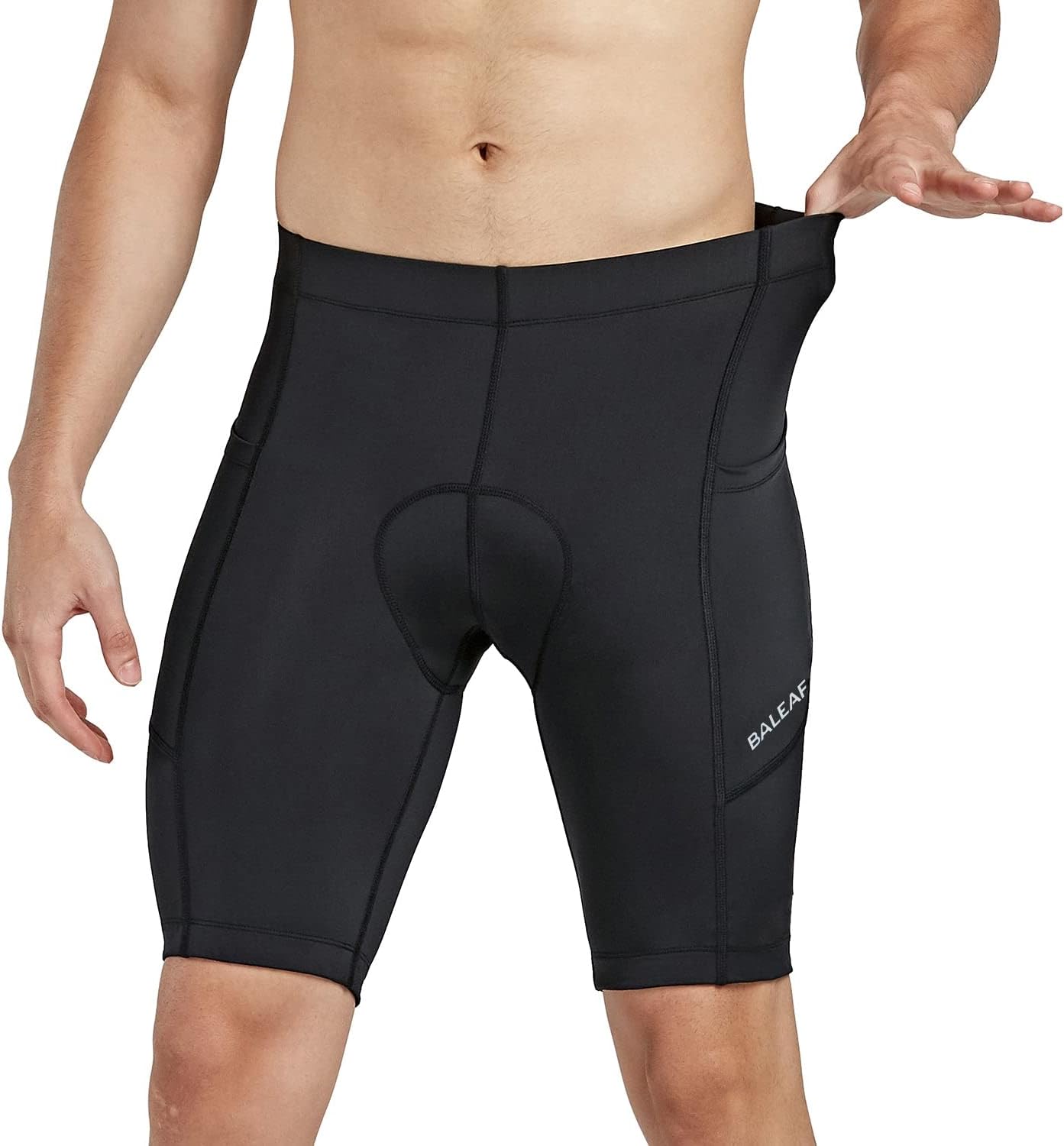 Detalle 2 de Baleaf Men's Padded Bike Shorts with Pockets and UPF 50+