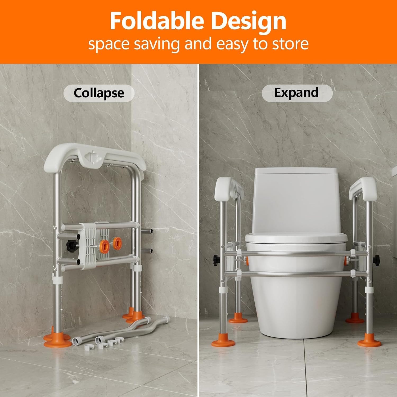 Thumbnail 6 de SPECILITE Toilet Safety Frame with LED Night Light — Adjustable Height & Width