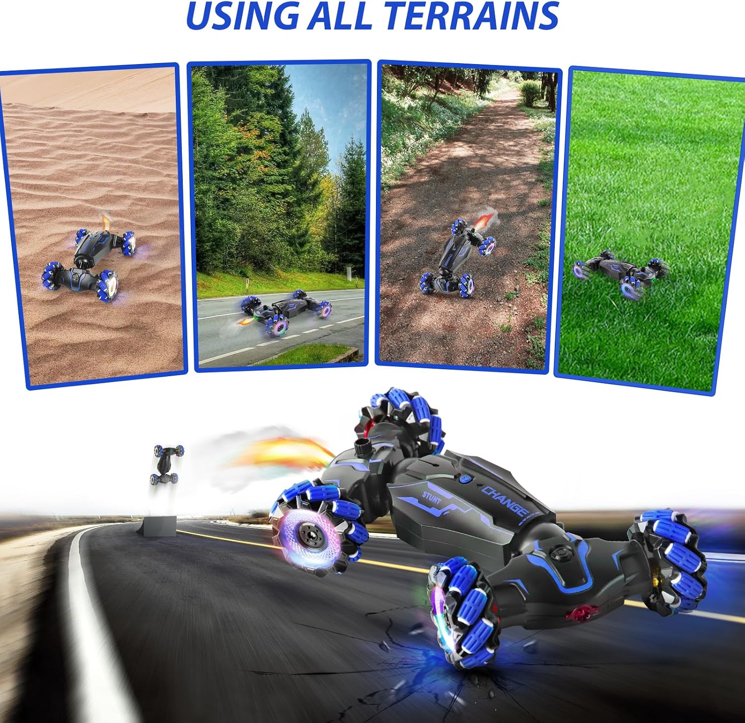 Thumbnail 4 de FEIMUOSI Stunt Car RC-stuntauto met 4WD, 360°-stunts en gebarenbesturing