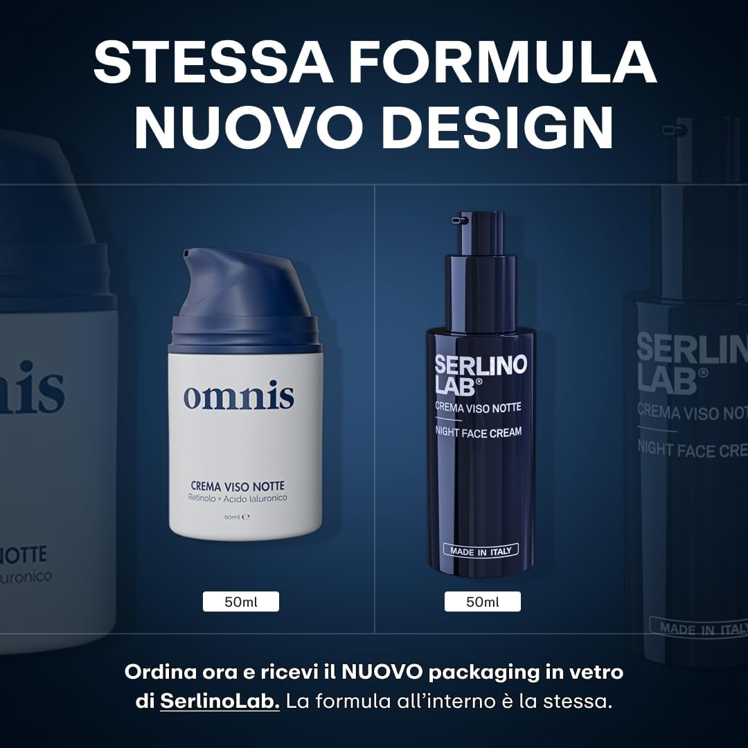 Thumbnail 1 de SERLINOLAB Crema Viso Idratante con Retinolo e Acido Ialuronico – Pelli più luminose e toniche