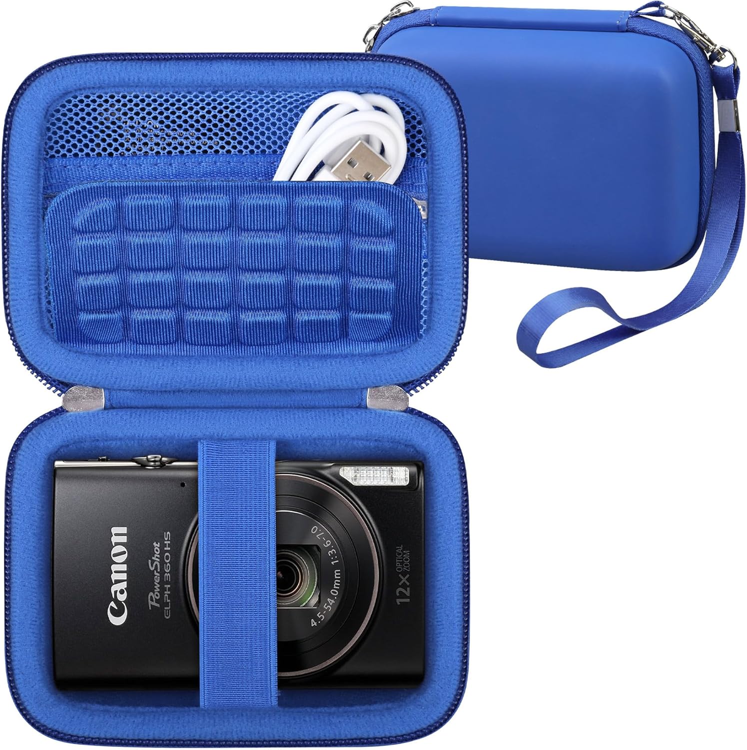 Detalle de RAIALL Carrying Case for Canon IXUS 185/285 and Sony Cybershot W830 – Blue
