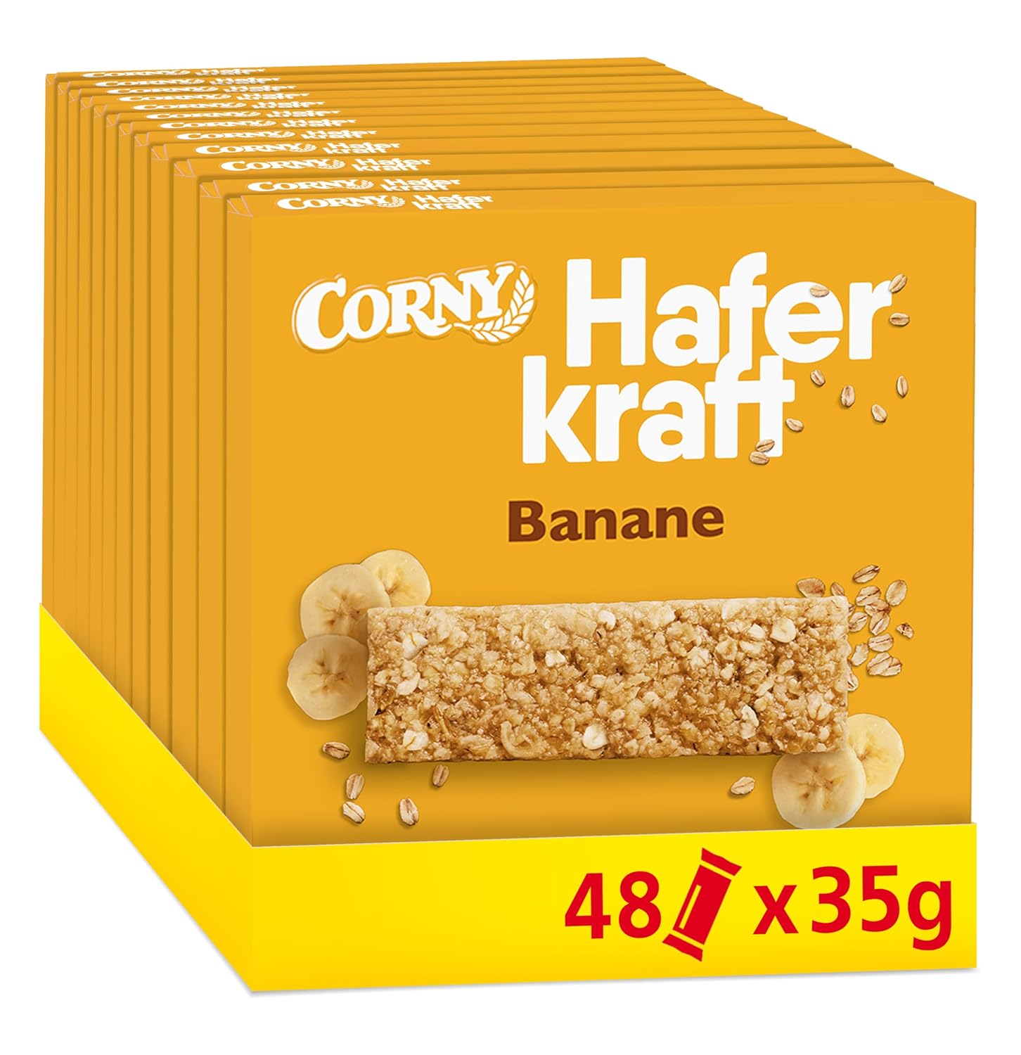 Thumbnail 6 de Corny Haferkraft Crunch Haferriegel mit Hafer & Honig (27 x 40 g) – knuspriger Müsliriegel für unterwegs