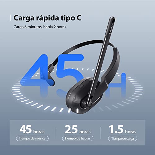 Thumbnail 3 de EKSA H5 auriculares BT para PC con micrófono, dongle USB y cancelación de ruido