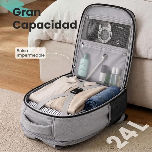 Detalle 2 de MATEIN Mochila de cabina 40x30x20 cm para Ryanair: 24 L, impermeable y organizada