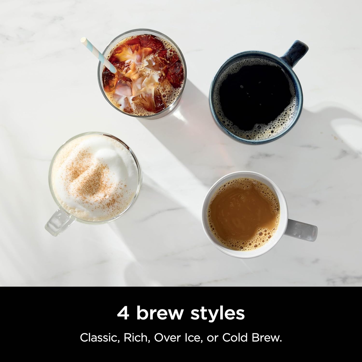 Detalle de Ninja Hot & Iced XL Coffee Maker CM371 Review: Rapid Cold Brew, 8 Brew Sizes, and 4 Styles
