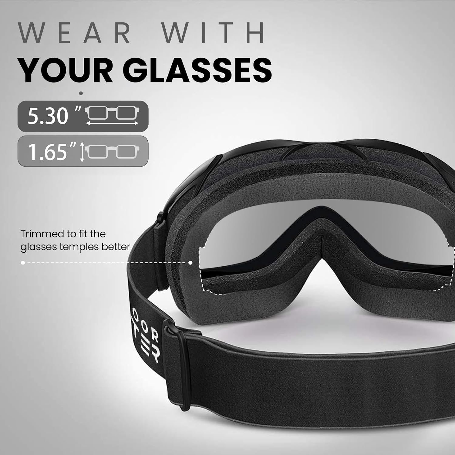 Detalle de OutdoorMaster OTG Ski Goggles 100% UV Protection