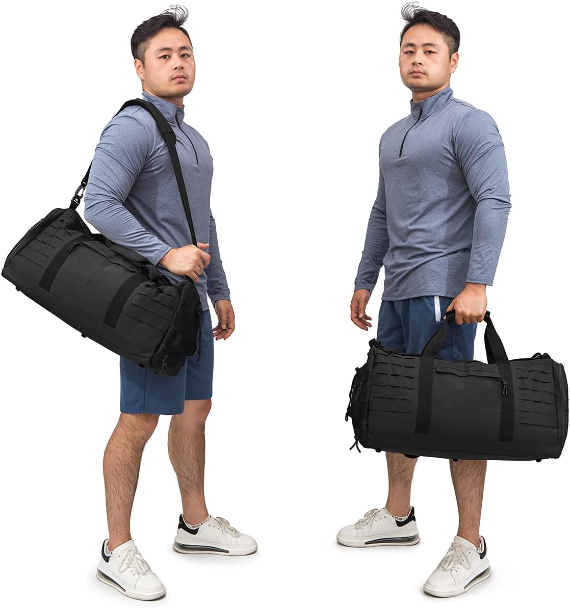 Thumbnail 6 de Sac de sport tactique QT&QY 40L avec compartiment chaussures et conception type Molle