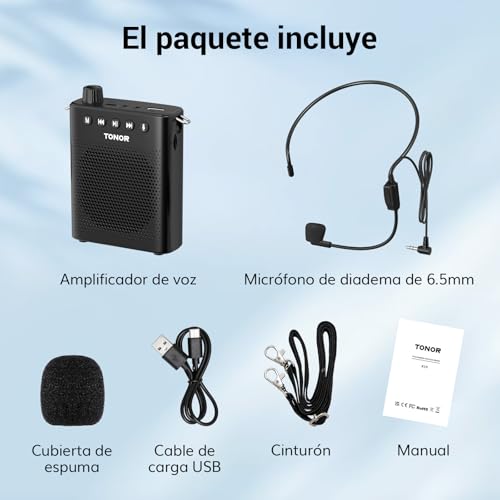 Thumbnail 7 de TONOR K10: Amplificador de voz Bluetooth portátil 10W para docentes, guías y entrenadores