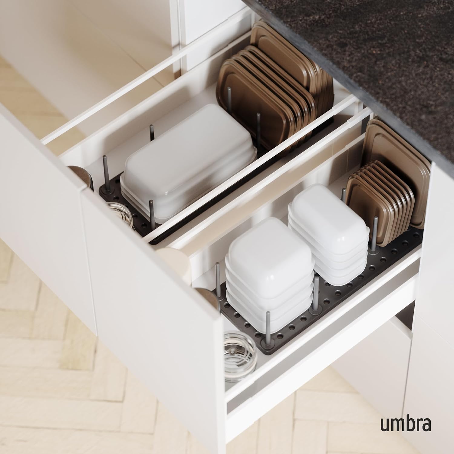 Thumbnail 2 de Umbra Peggy 1004318-149 ladeorganizer, verstelbaar, set van 2
