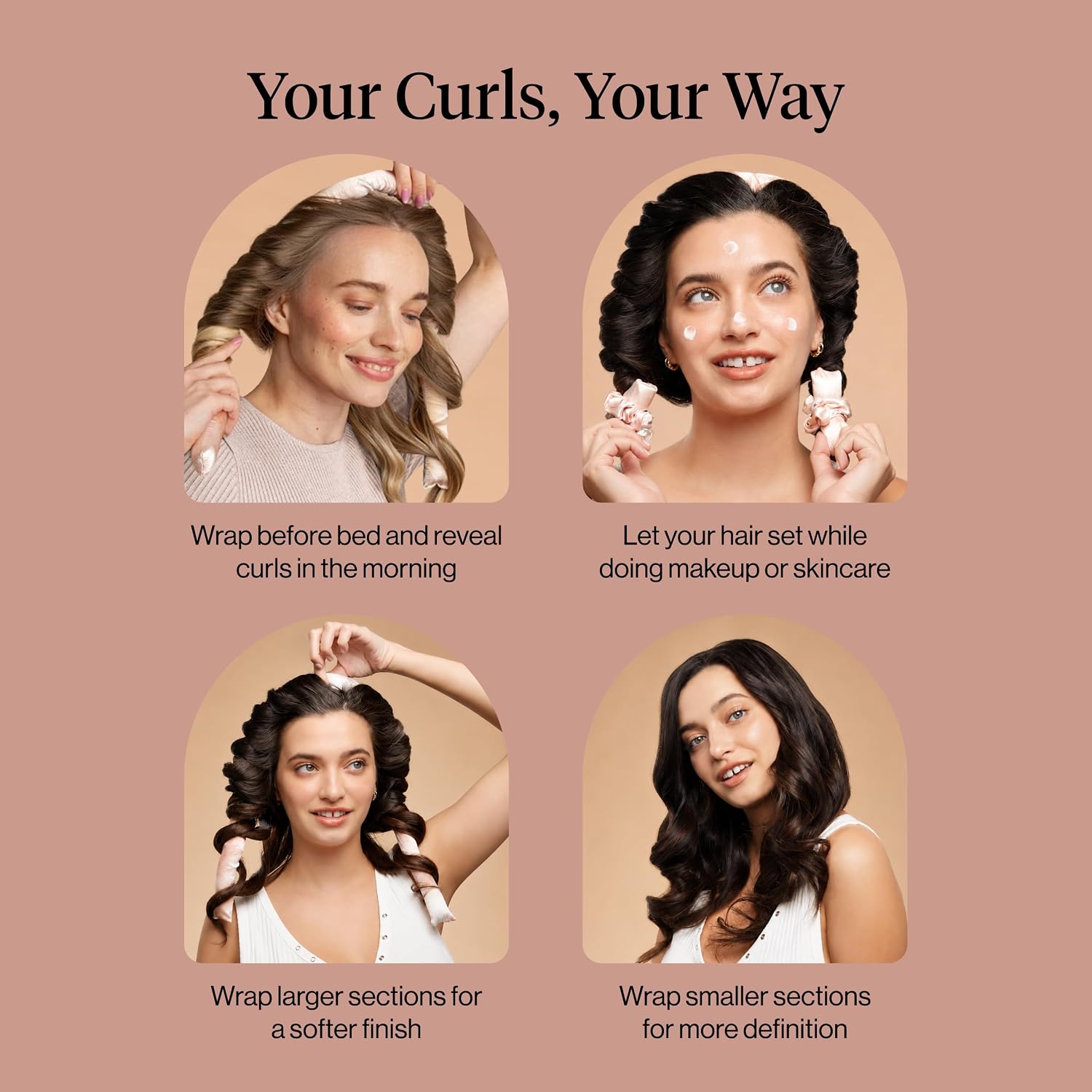 Thumbnail 6 de Disney Kitsch Satin Heatless Hair Curler Set