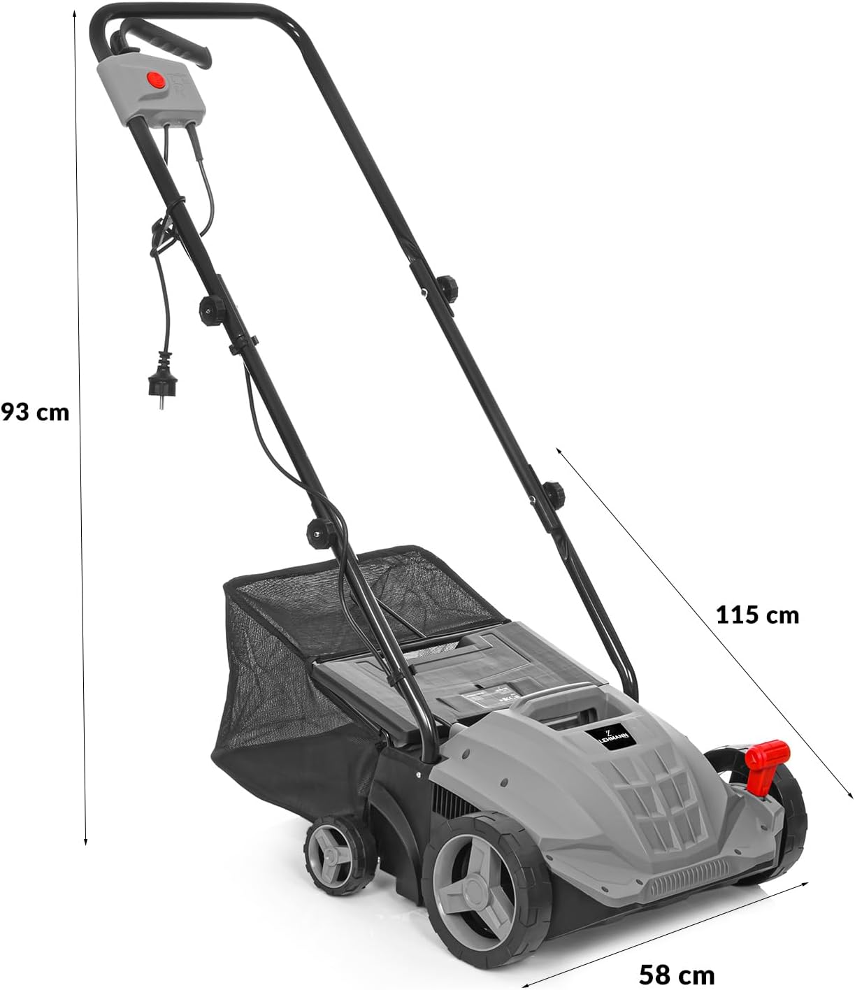 Detalle de LEHMANN Alyssum Scarificatore Arieggiatore Elettrico 2 in 1, 1500 W, 32 cm, 30 L