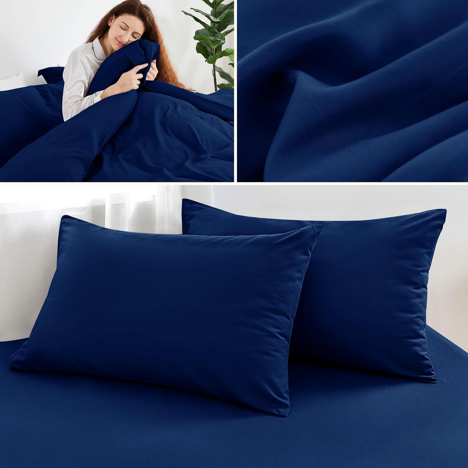 Thumbnail 4 de Moonlight20015 Super King Bedding Set 4 Piece in Navy