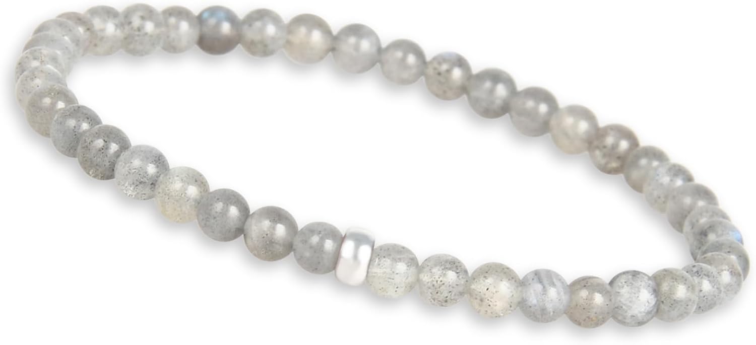 Thumbnail 6 de GD GOOD.designs Perlenarmband Damen – 4mm Naturstein Edelstein Armband mit 925 Silber Perle