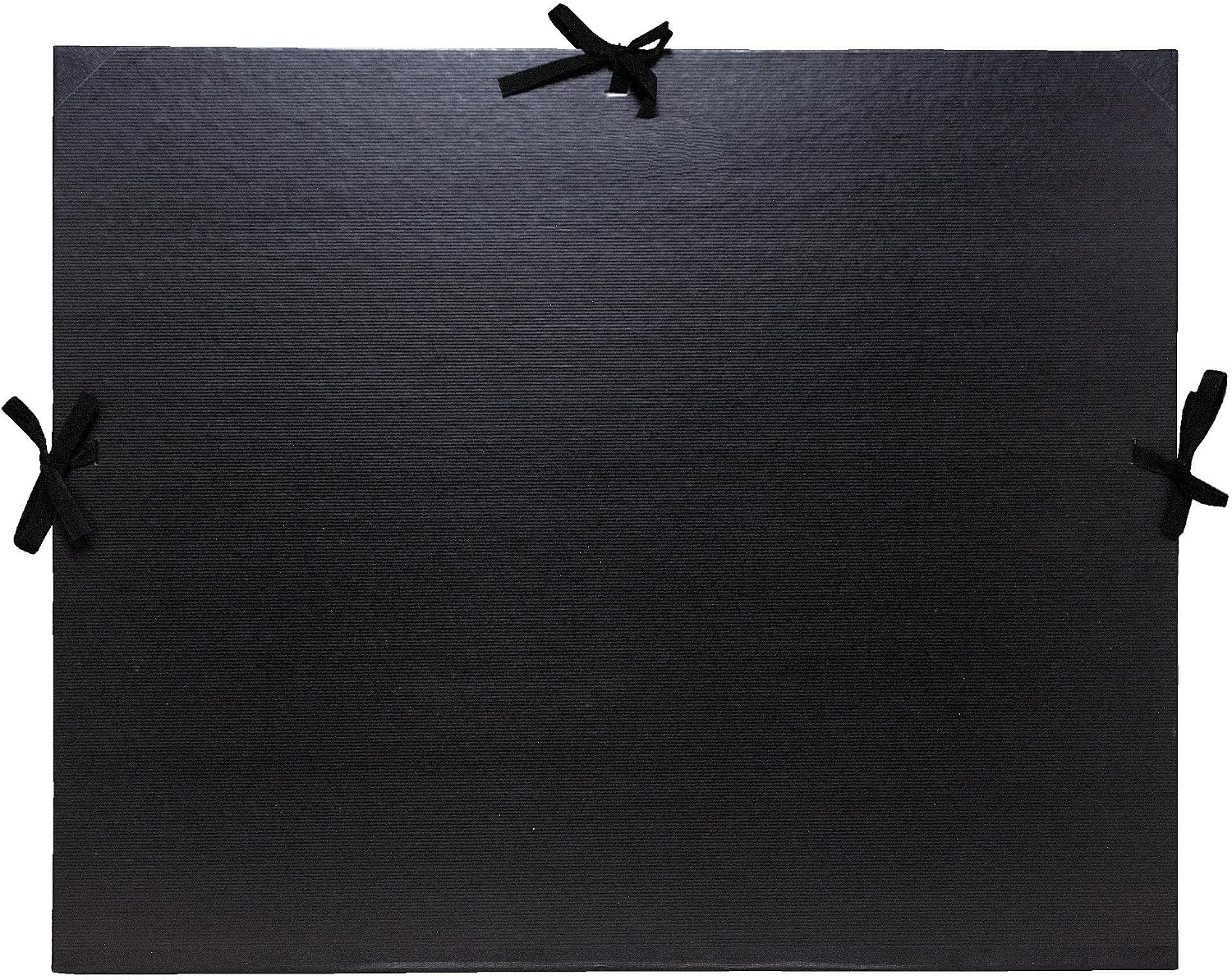 Exacompta 25738E – Carton à dessin kraft noir vernis, 32 x 45 cm, format A3, 3 rubans et dos toilés