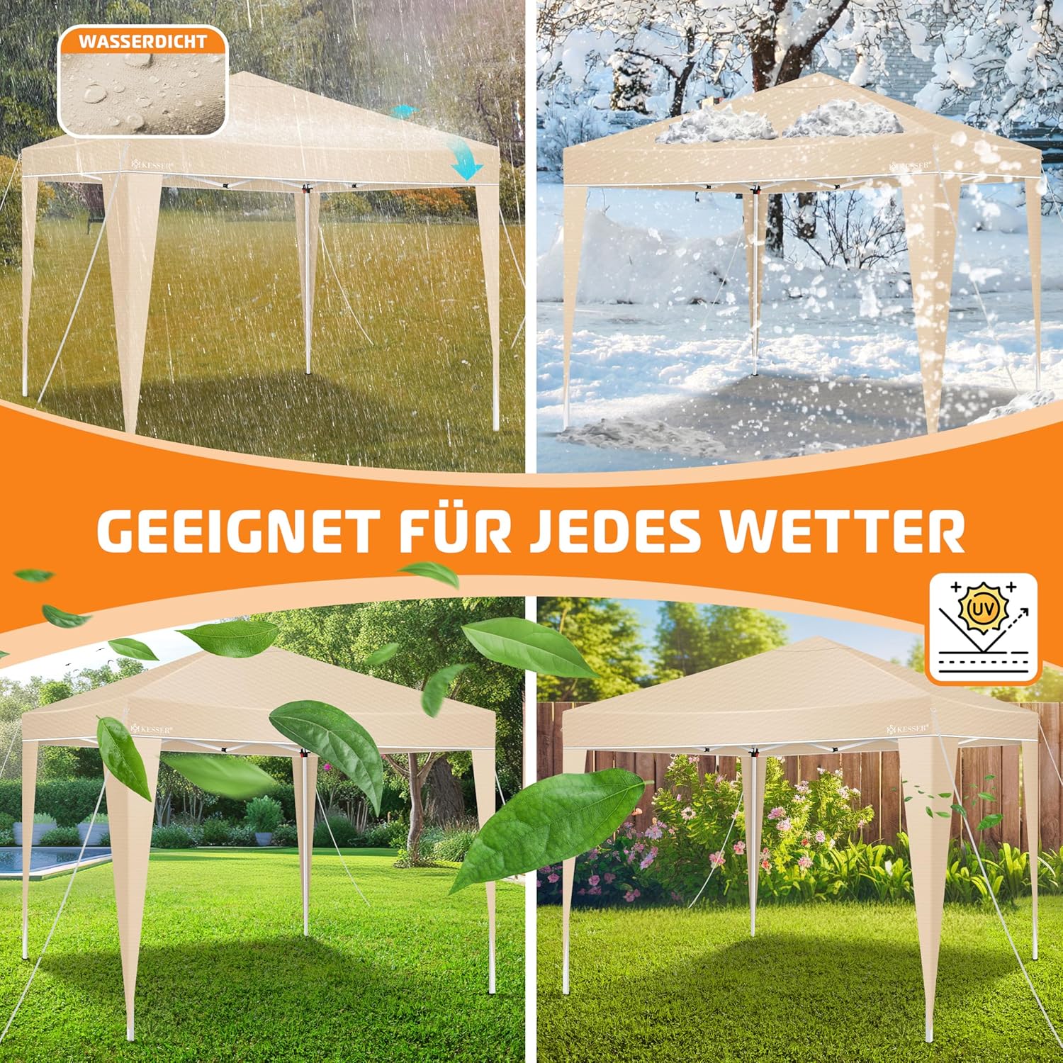 Thumbnail 6 de KESSER Pavillon Faltpavillon 3x3m – stabil, UV-schutz & mobil