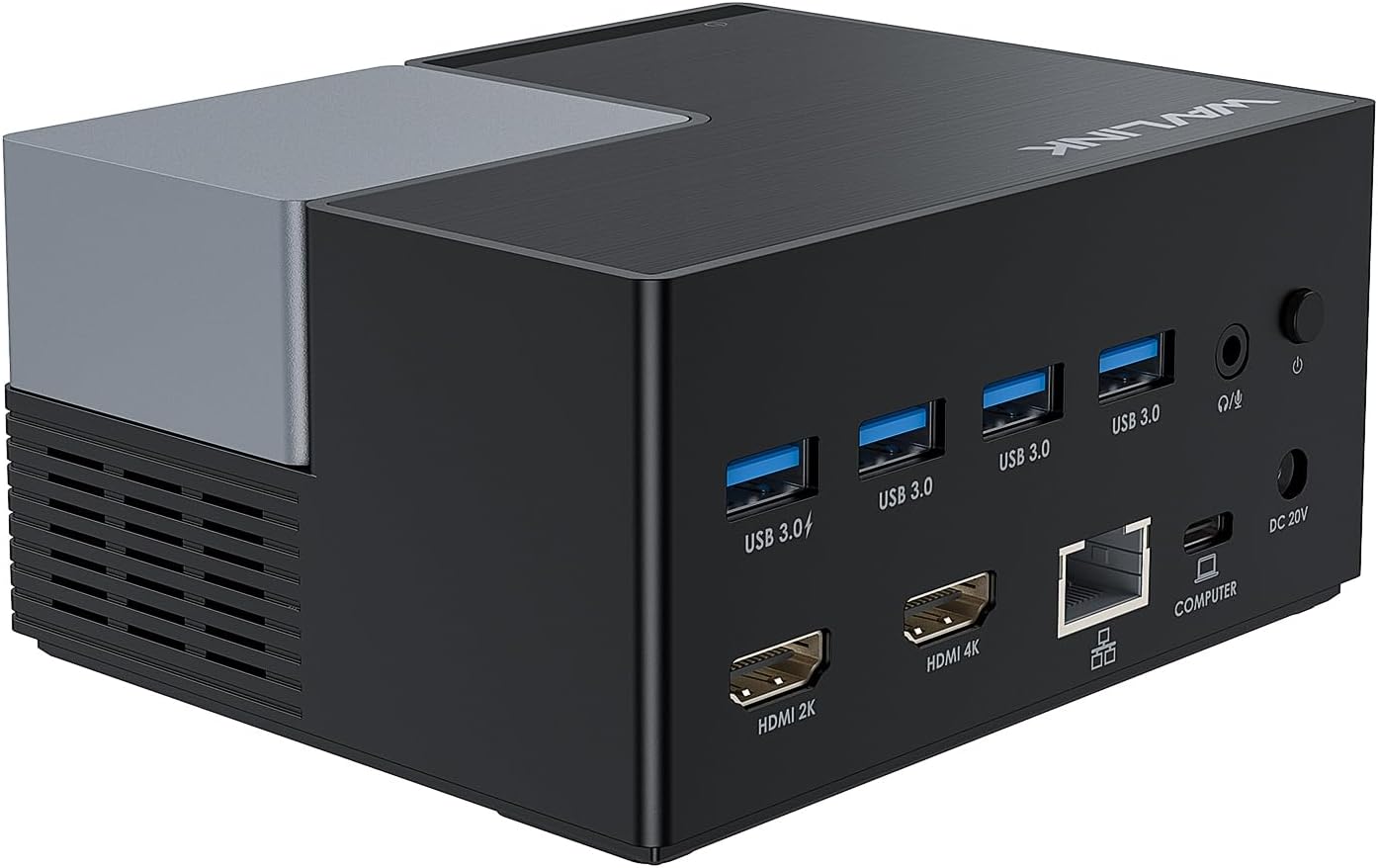 Detalle de WAVLINK Docking station USB-C a due monitor con doppio HDMI, Gigabit Ethernet e 130 W PD