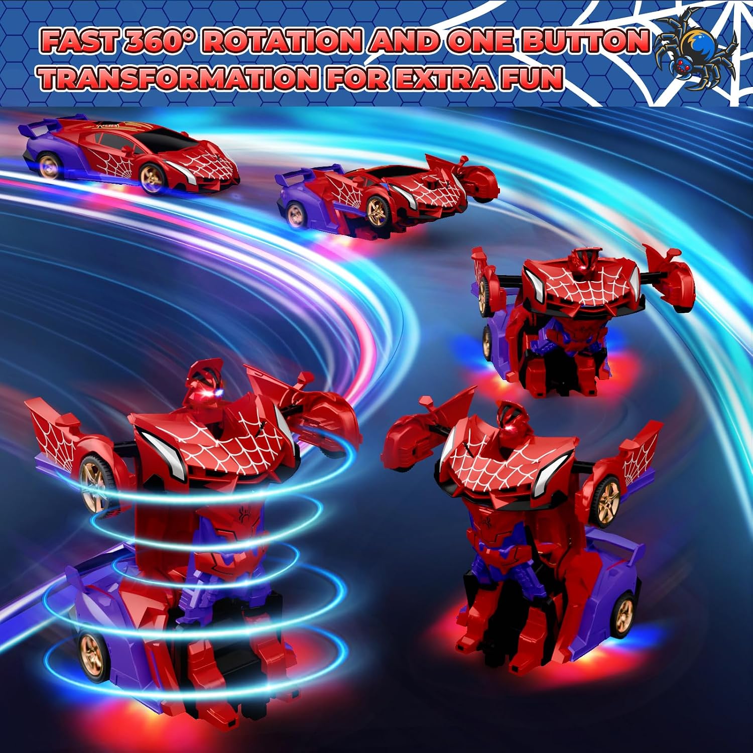 Detalle de Spider Transform RC Car 2.4 GHz Remote Control