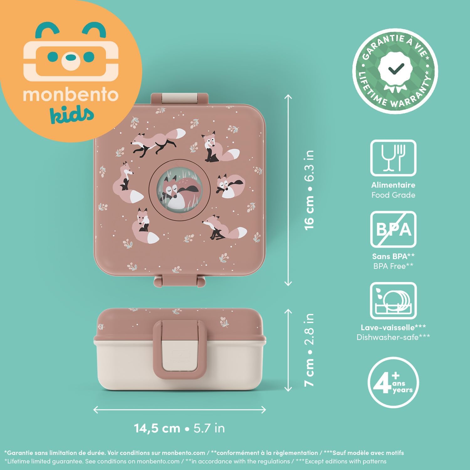 Thumbnail 4 de monbento Snacky cannella Fox: Porta pranzo per bambini con accessori e personalizzazione