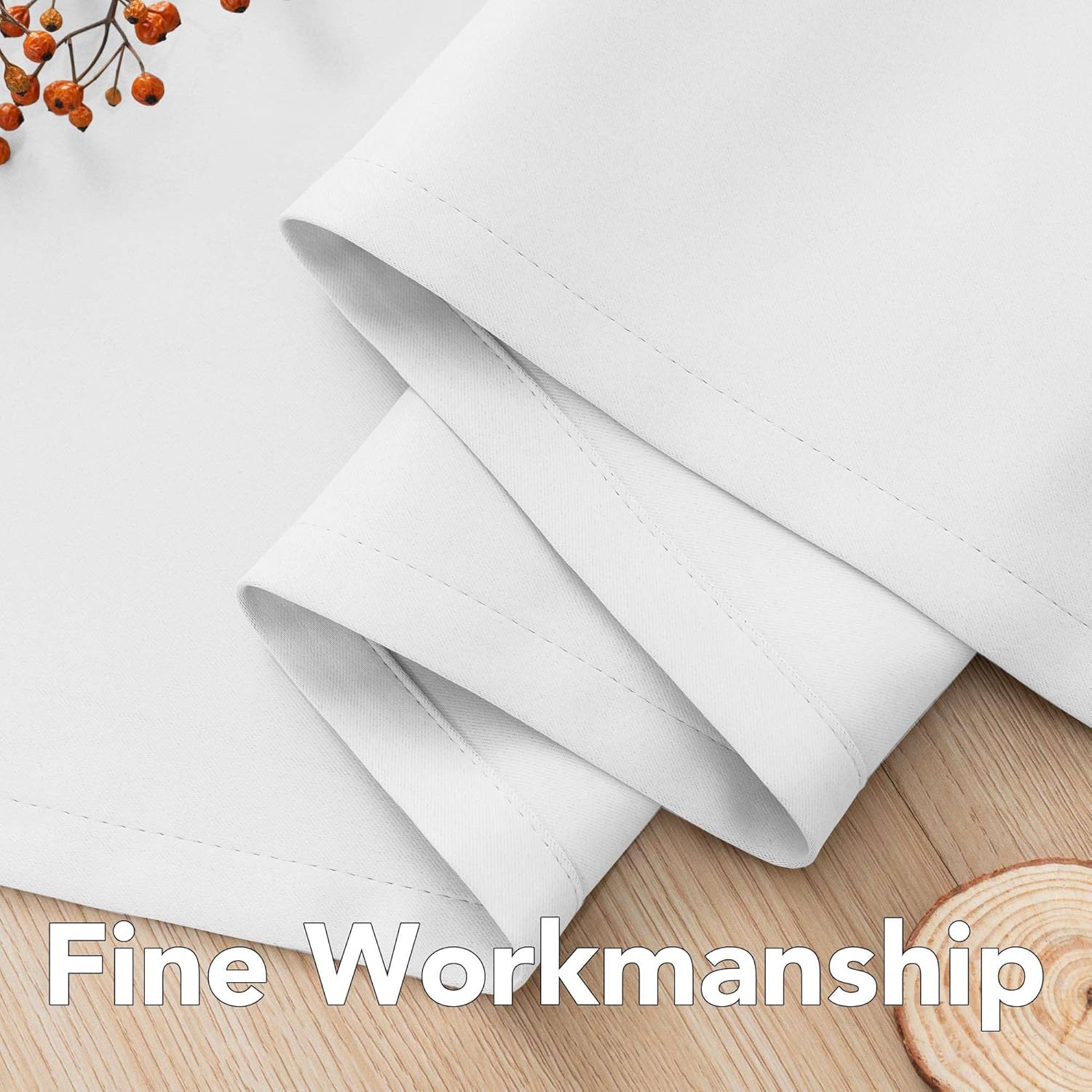 Thumbnail 5 de H.VERSAILTEX White Thermal Insulated Room Darkening Curtains (2 Panels, 52" W x 84" L)