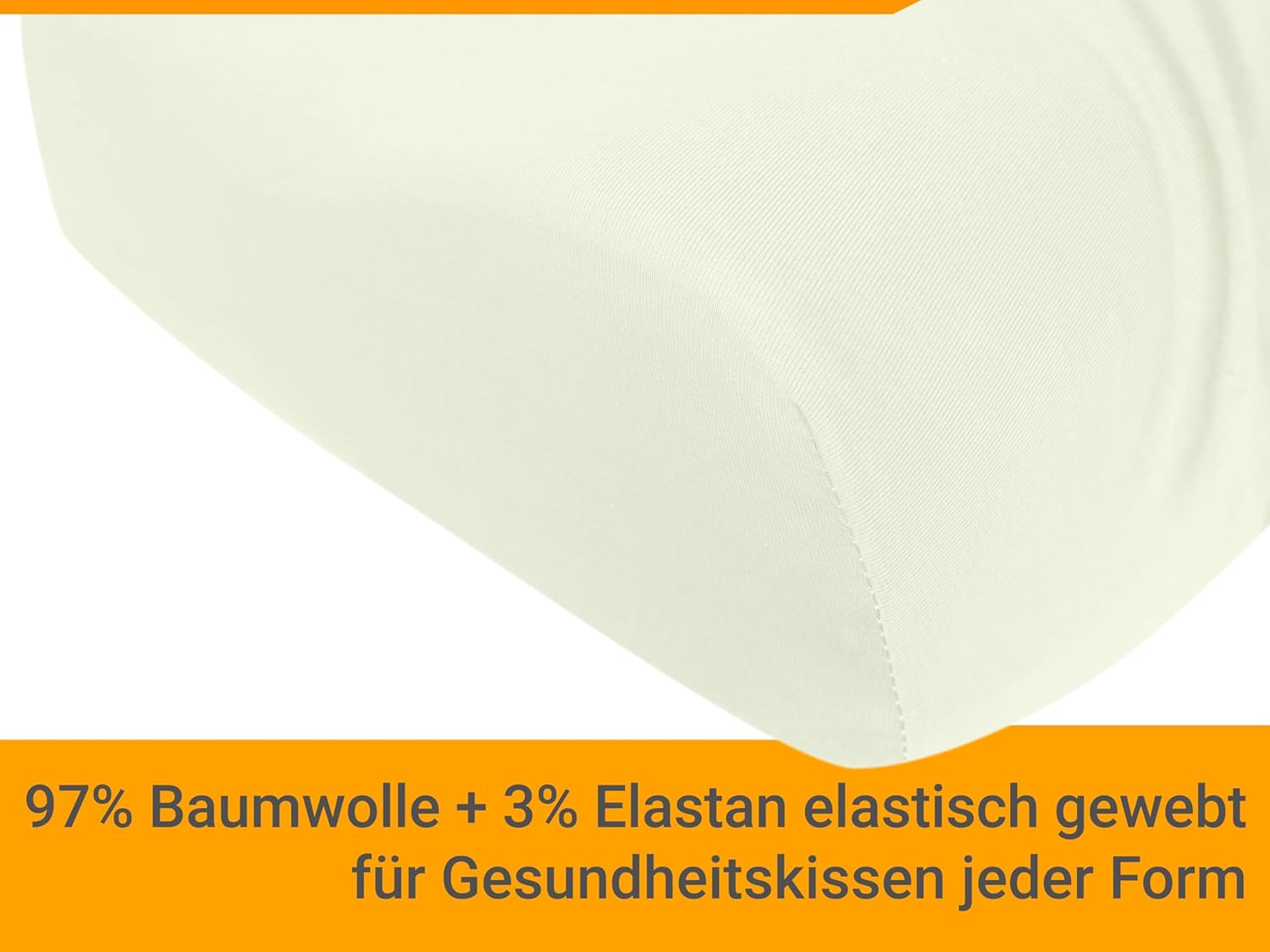 Thumbnail 3 de Lot de 2 housses extensibles pour oreillers de nuque – 55-60 x 35-40 cm, blanc naturel
