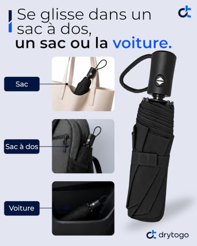 Detalle de Parapluie pliant drytogo : compact, automatique et proposé en trois diamètres
