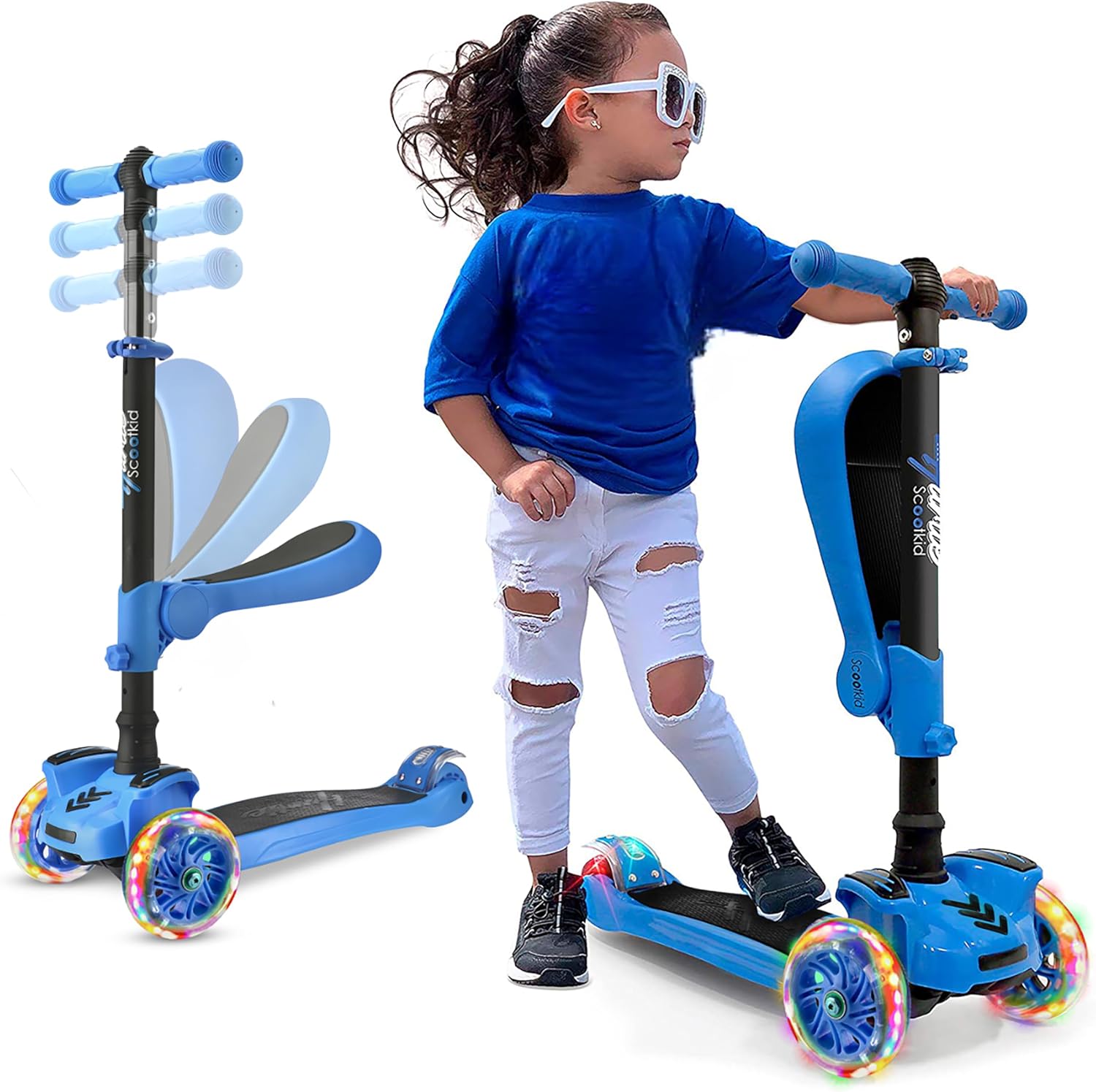 Detalle de Hurtle ScootKid 3-Wheel Scooter for Kids