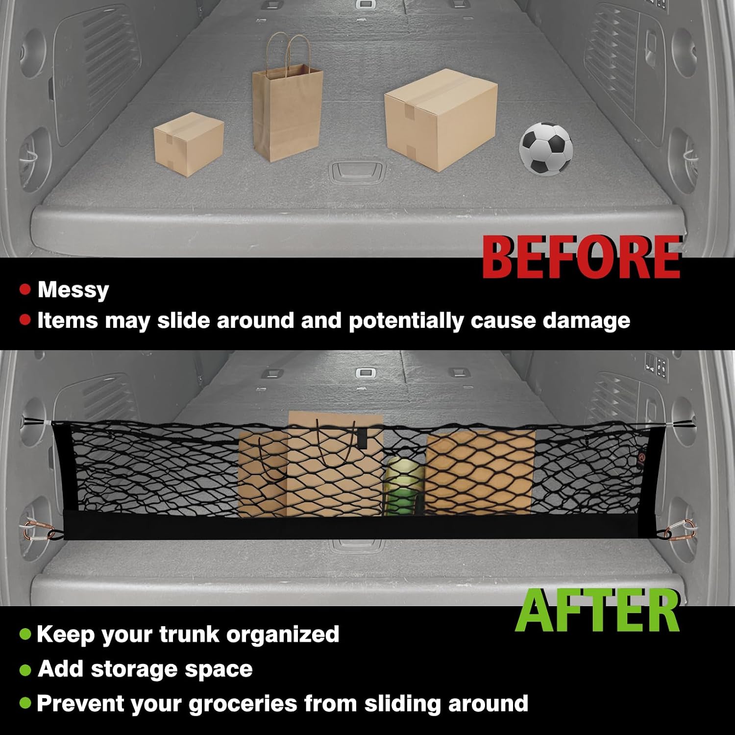 Detalle de Muslogy Truck Bed Cargo Net for 2015–2020 Chevy Tahoe, GMC Yukon, and Cadillac Escalade